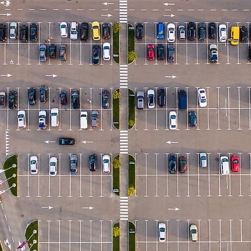 an image of a large parking lot