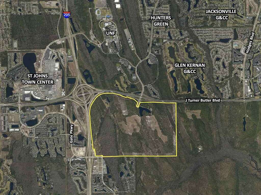1000 acres on map