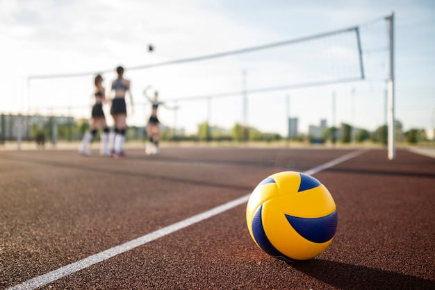 A volleyball court