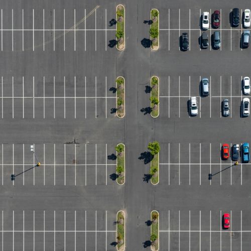 an image of a half acre parking lot