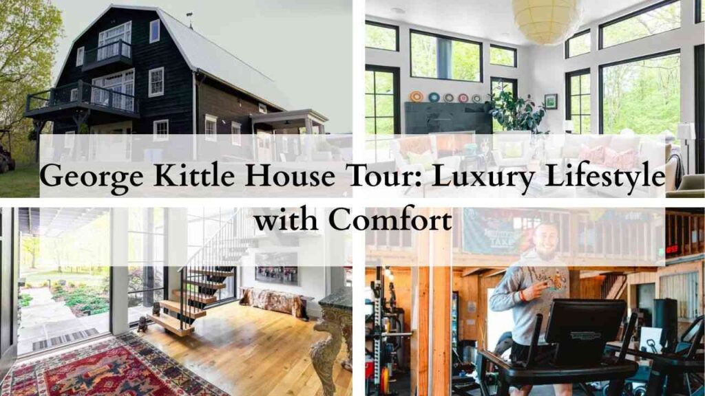 Collage of photos of George kittle house