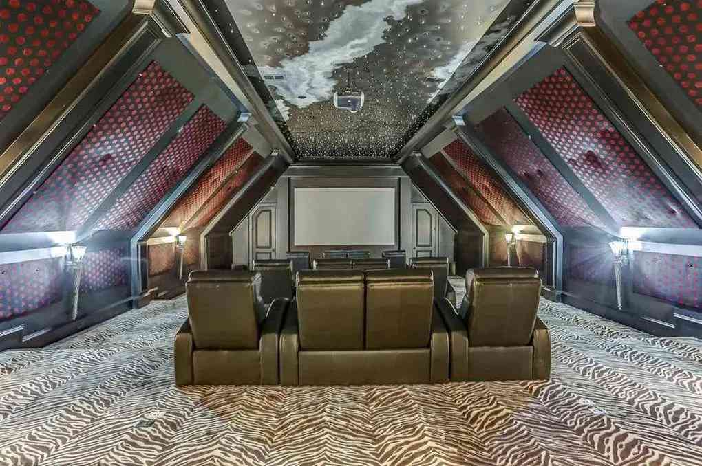 Home Theater with Starlit Ceiling