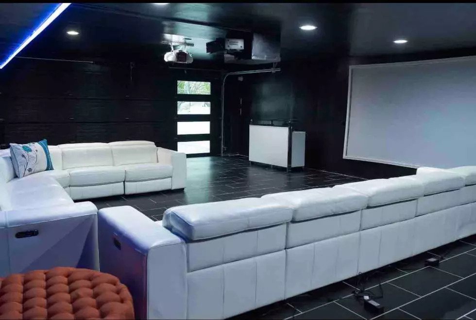 Home theater of Blueface house