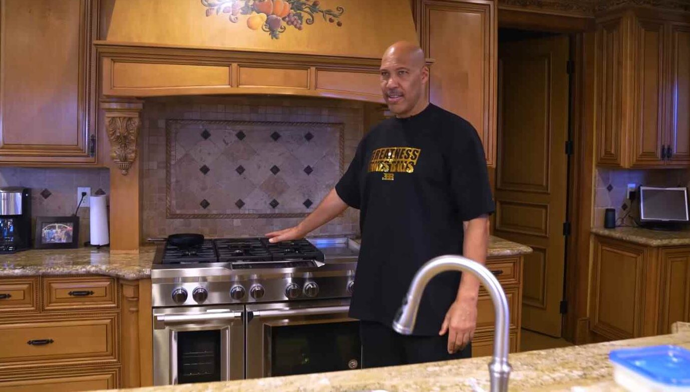 Lavar Ball in his  kitchen
