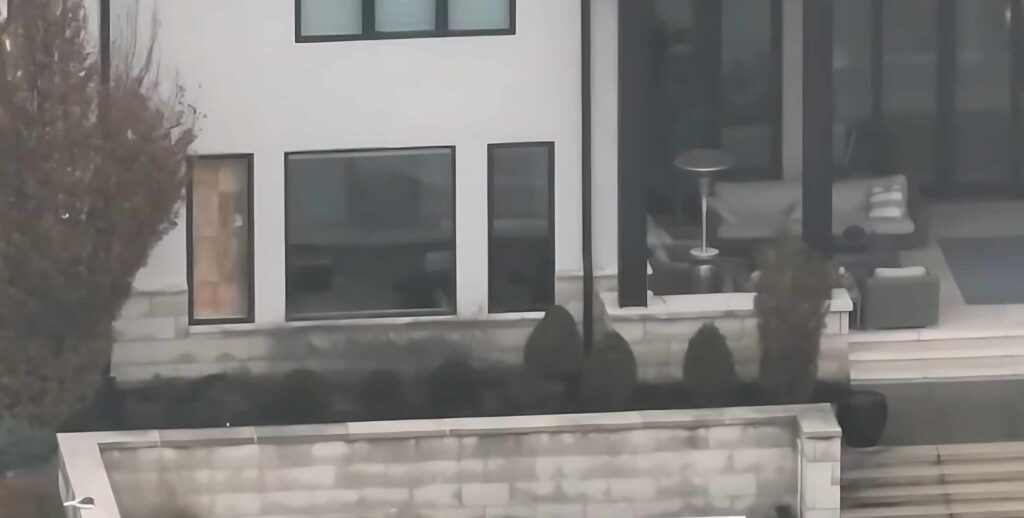 Broken window of Joe burrow house 