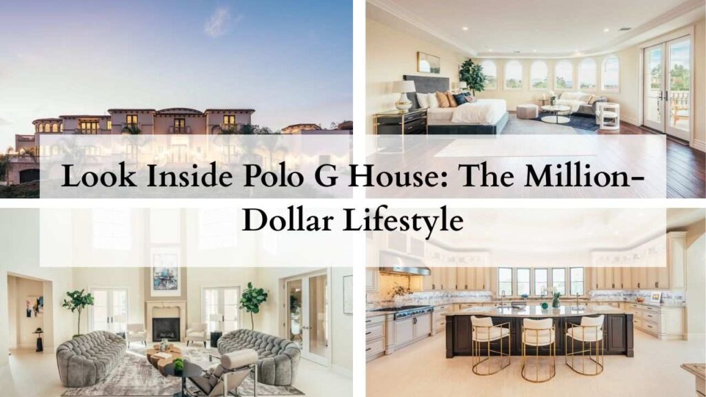 Collage of photos of Polo g house