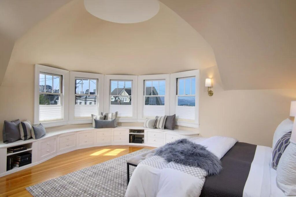 Mrs Doubtfire's house renovated bedroom