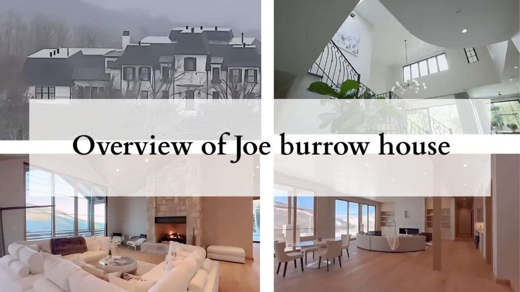 Collage of photos of Joe burrow house
