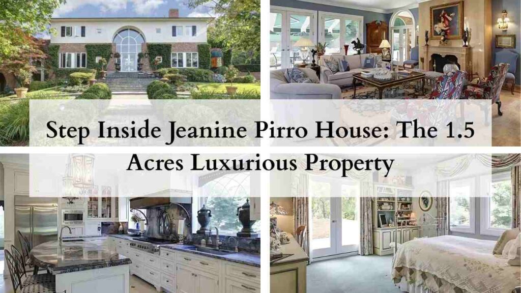Collages of images of Jeanine pirro house