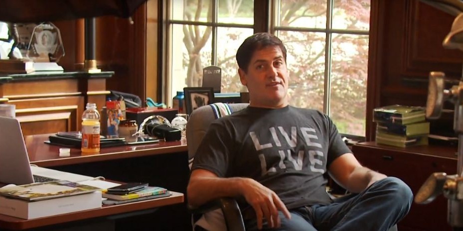 Mark Cuban in his home office