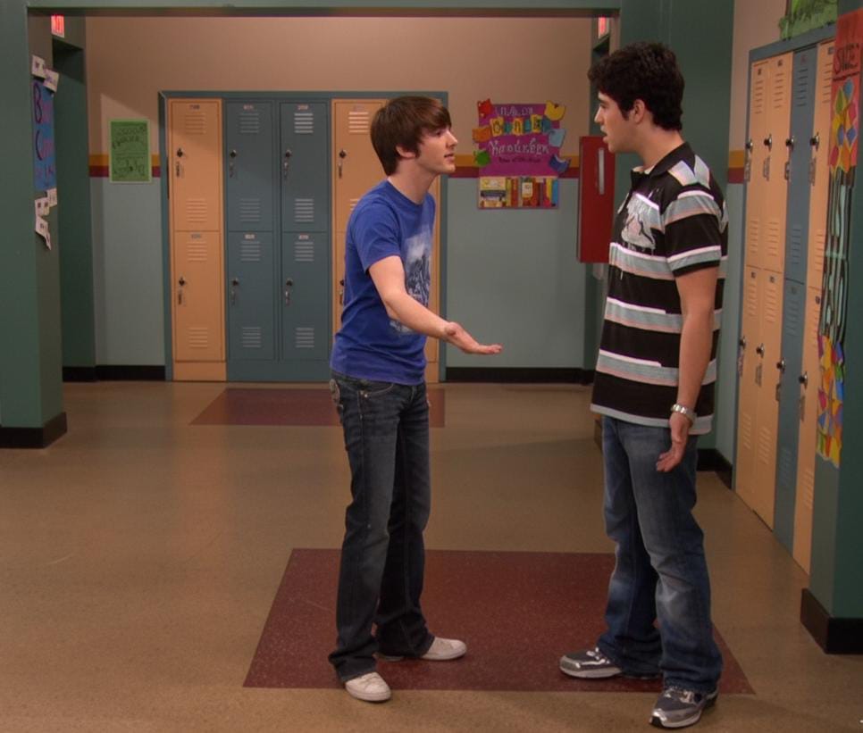  Drake and Josh in the hallway