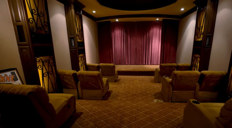 Lavar Ball's entertainment room