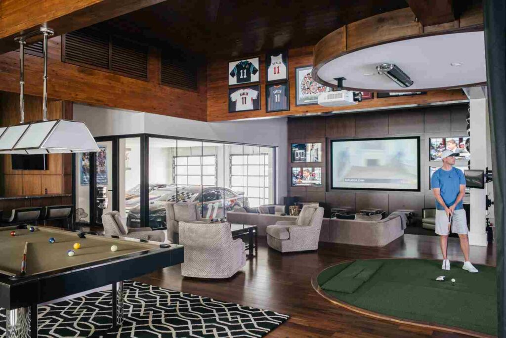 Denny hamlin house entertainment centre