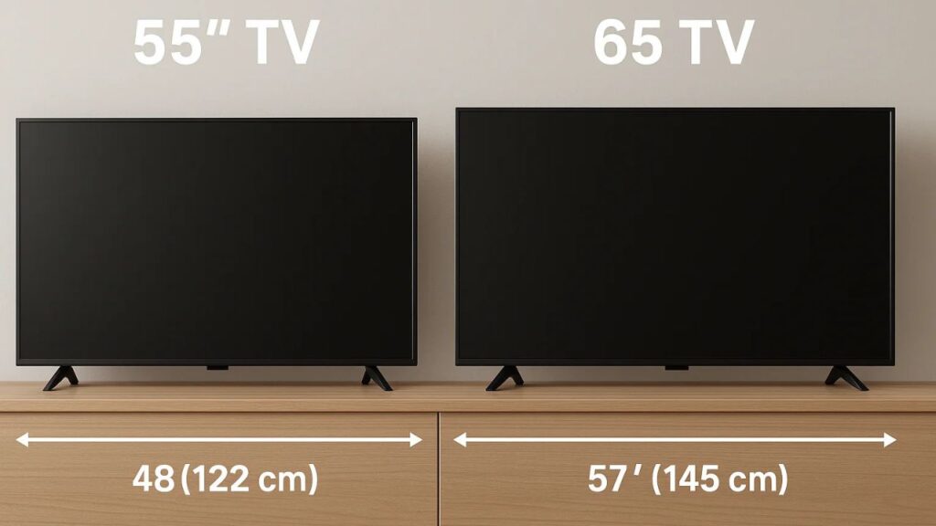 55 vs 65 inch TV