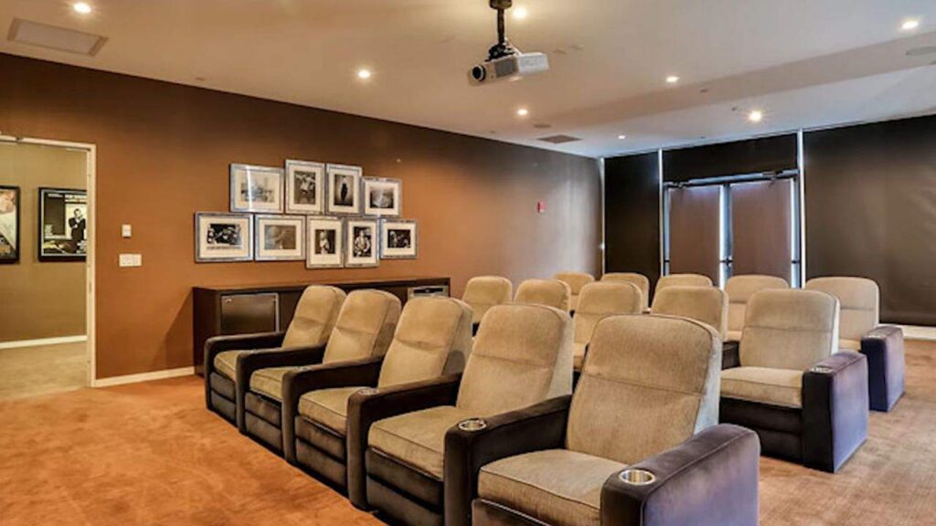 Vince Mcmahons house  home theatre