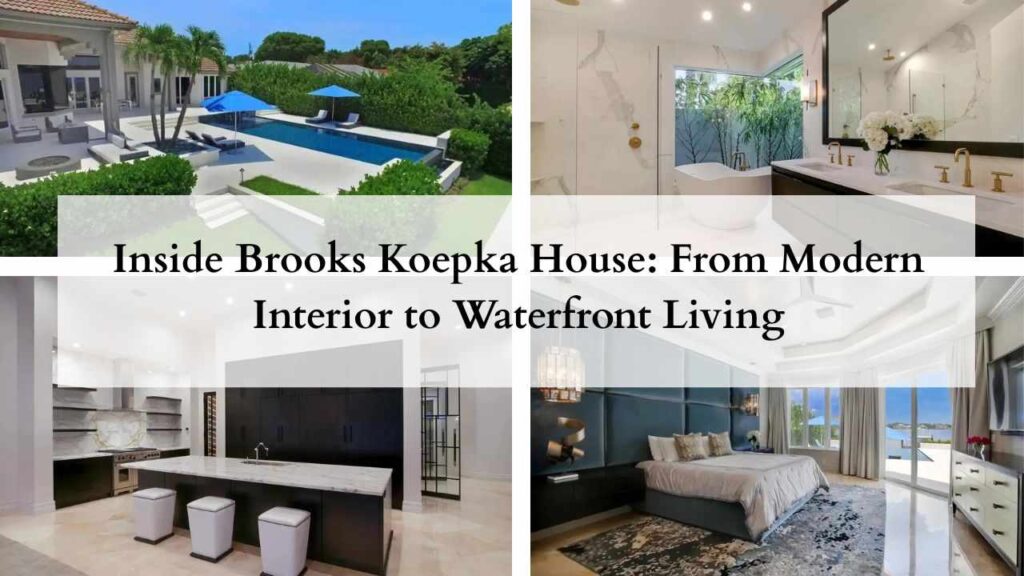 Collage of images of brooks koepka house