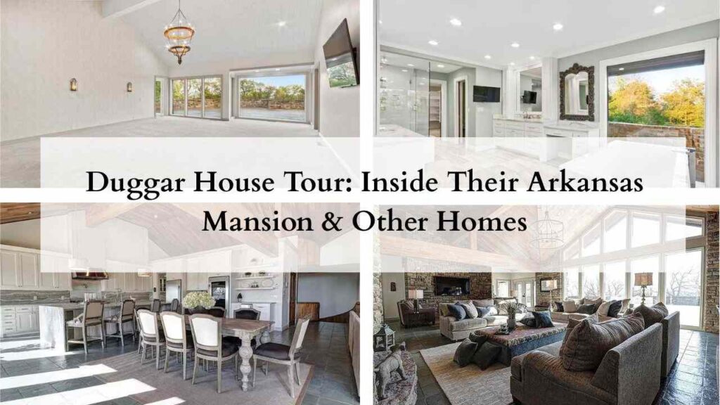 Collage of images of duggar house