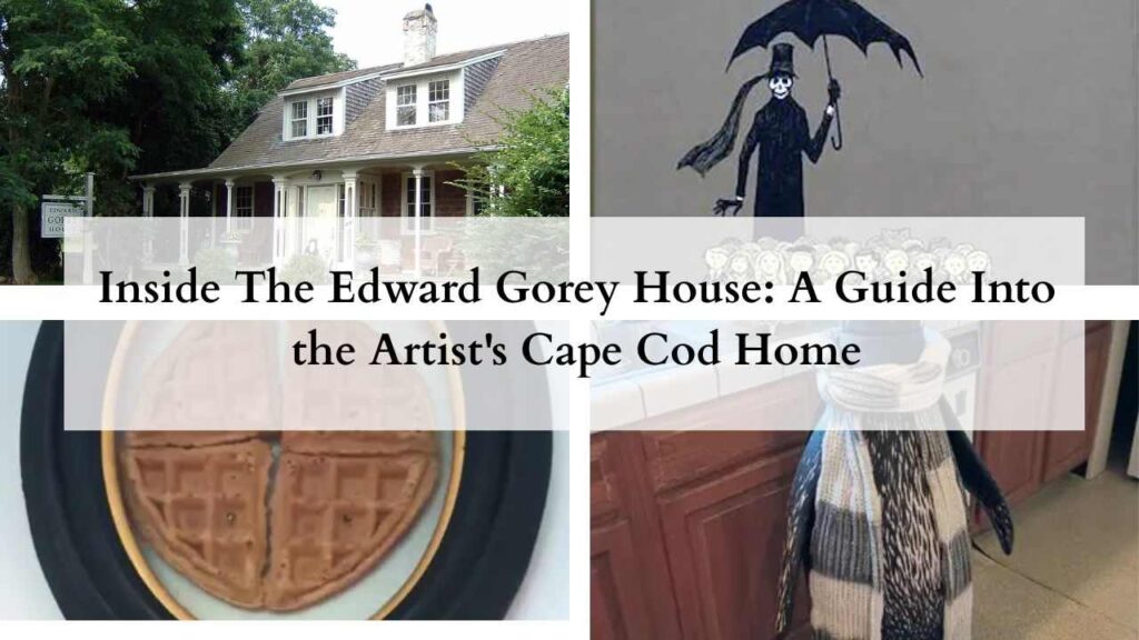 Collage of images of edward gorey house